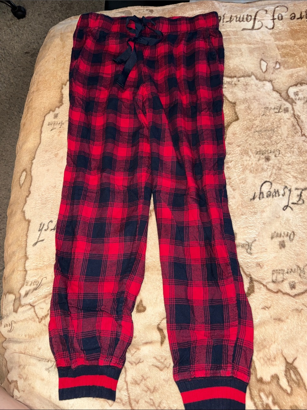🖤AERIE JUNIORS RED/BLUE PLAID PAJAMA PANTS SIZE M🖤